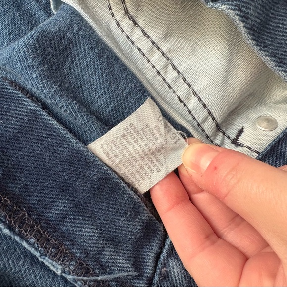 Vintage 80s Lee Overdyed Blue Highwaisted Mom Jeans 32” Waist - Picture 9 of 9